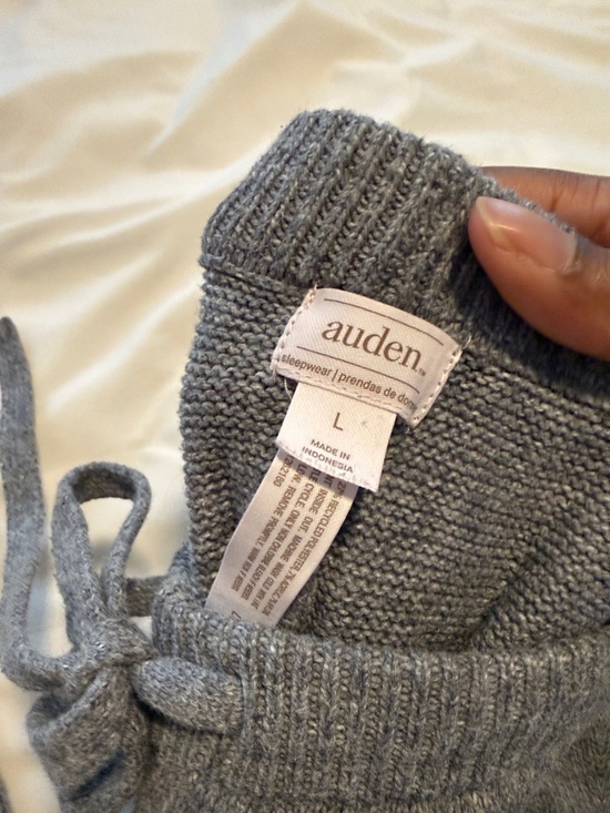 Auden Women’s Gray Open-Front Robe Cardigan + Wide-Leg Pant Set Size M/L - Picture 8 of 12